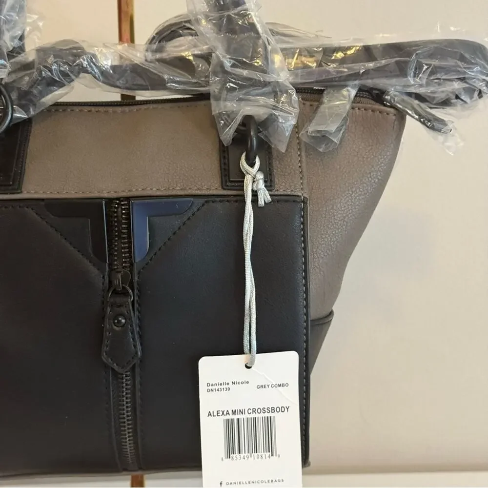 Danielle Nicole Women's Gray Adjustable Strap Alexa Mini Tote Crossbody Bags NWT - Picture 7 of 12